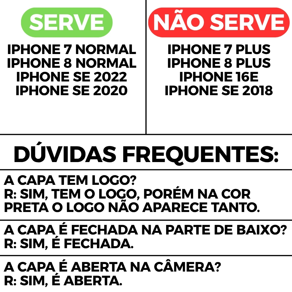 Kit Capinha Preta e Película Transparente para Iphone 7, Iphone 8 e Iphone SE Case Fechada nas Laterais de Silicone — imagem 2 de 2