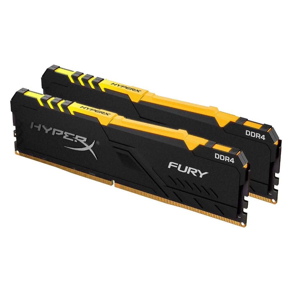Memória RAM Kingston HyperX Fury RGB 16GB (2x8GB) DDR4 2666MHz - HX426C16FB3AK2/16