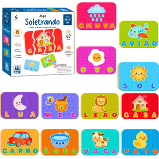 Brinquedo Educativo Jogo de Encaixe Soletrando Brinquedo Montessori