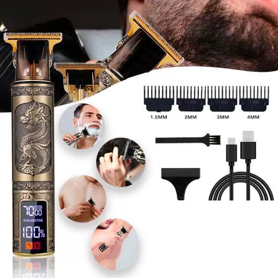 Máquina de Cortar Cabelo Recarregável USB - Barbeador para Homens -K5