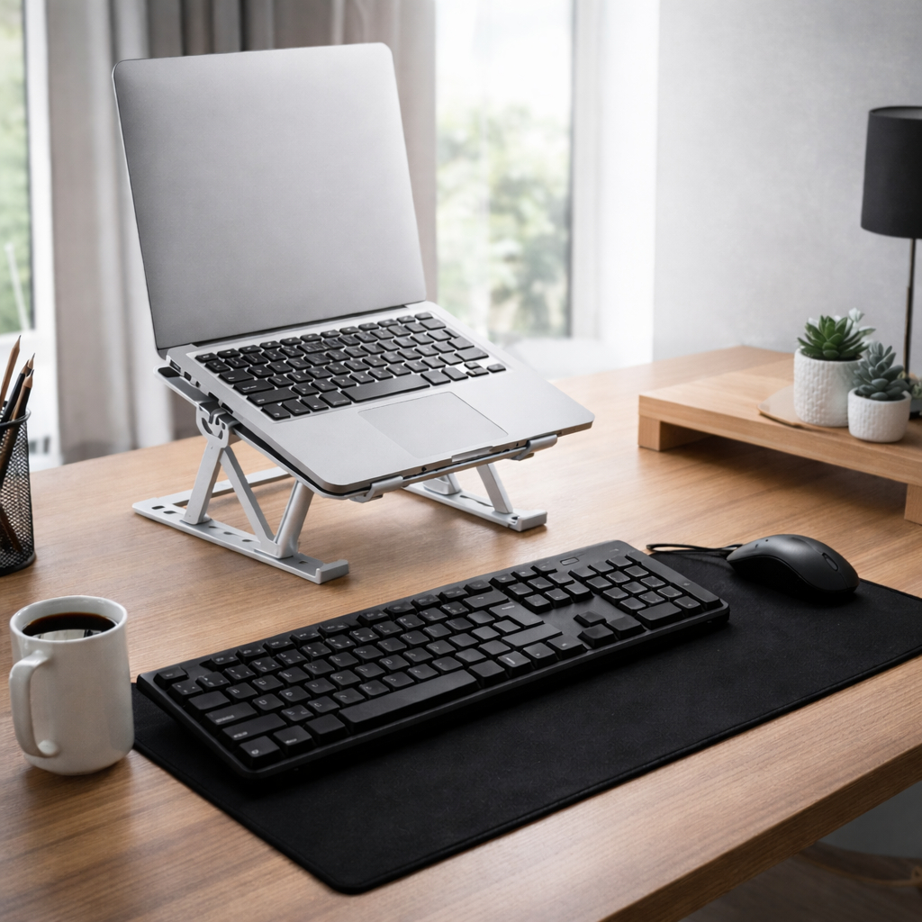 Kit Teclado E Mouse com Suporte ergonomico Para Notebook mouse pad Home Office trabalho em casa