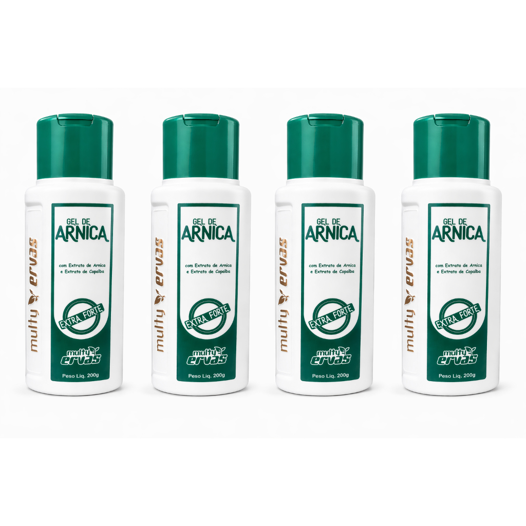 GEL DE ARNICA OLEO DE COPAIBA MULTI ERVAS 200gr DEMAZON KIT 4 UND
