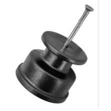 Isolador Roldana 50 un Com Prego Para Cerca Elétrica 30x30mm