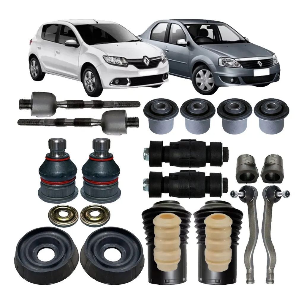 Coxim Bieleta Pivo Ponteira Axial Bucha Logan Sandero 07 A19