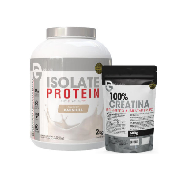 Kit Isolate Protein 2kg + 100% Creatina Pura 600g - DG Labs