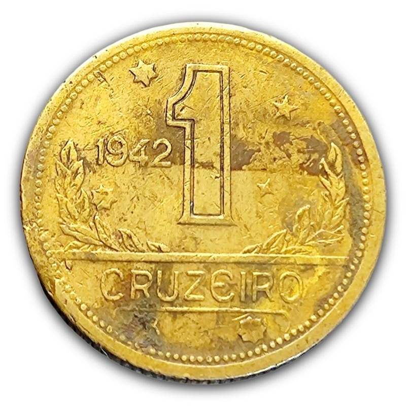 Moeda 1 Cruzeiro 1942 Data Escassa REF.:04