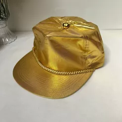Boné Metalizado Dourado ou Prata | Brilho para Festa Carnaval Show Unissex Fantasia Luxo para Baile