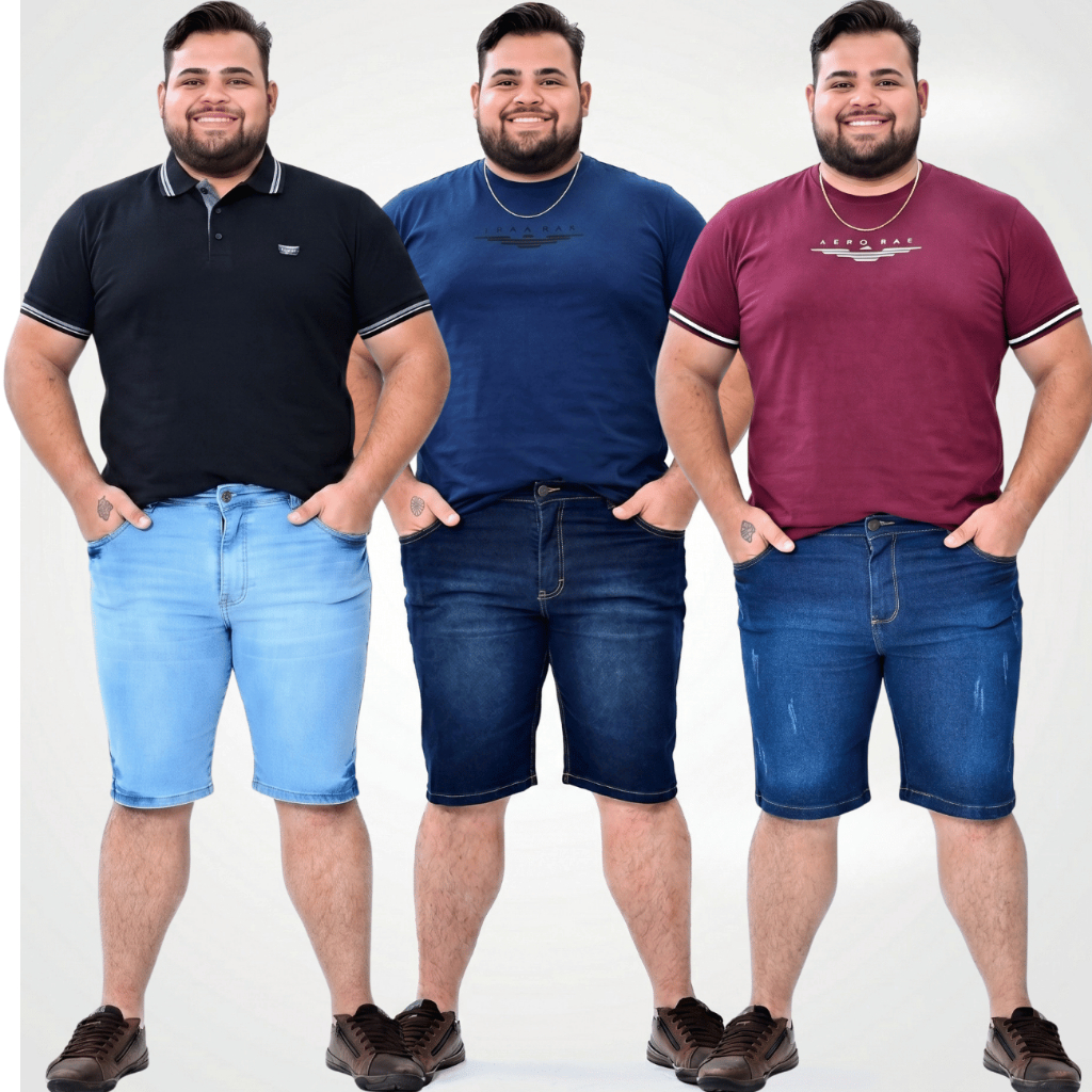 Bermuda Masculina Plus Size Larga Lycra Confortável Tamanhos 48 50 52 54 Casual Moda Grande Verão