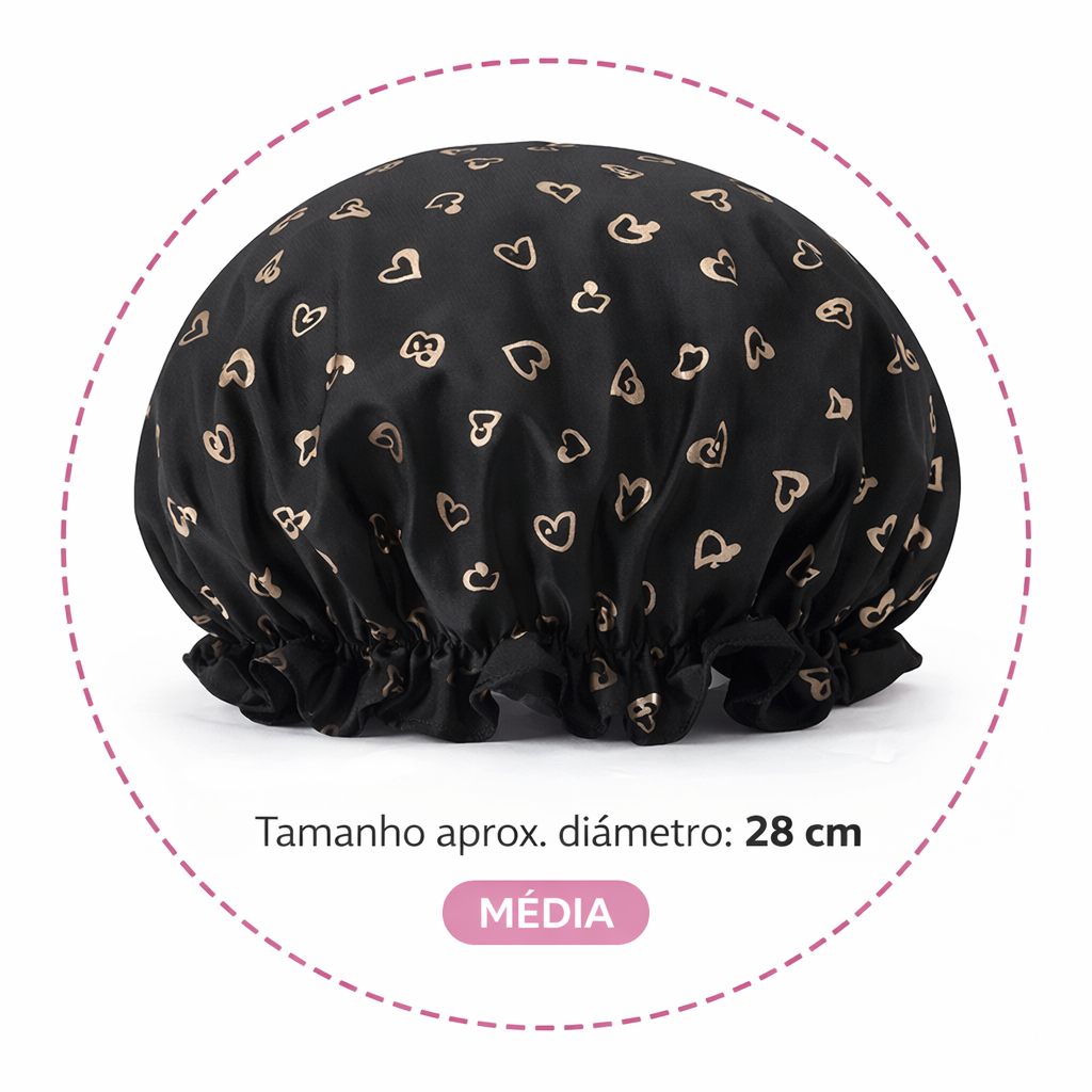 Toucas Cabelo Banho Camada Dupla Reutilizável Impermeável Dupla Face Anti Frizz