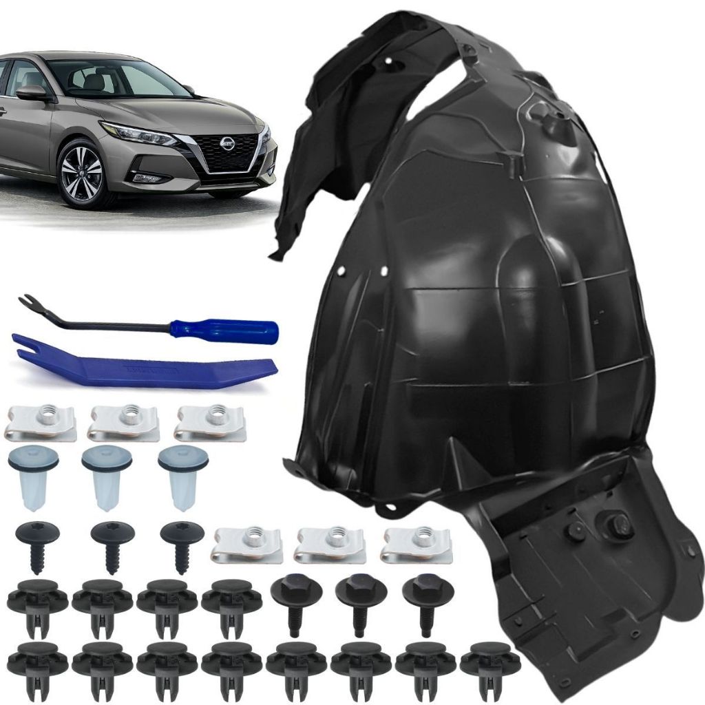 Parabarro Lameiro Protetor Capa De Roda DIanteiro Compativel Nissan Sentra 2021 a 2025 Todos — imagem 2 de 2