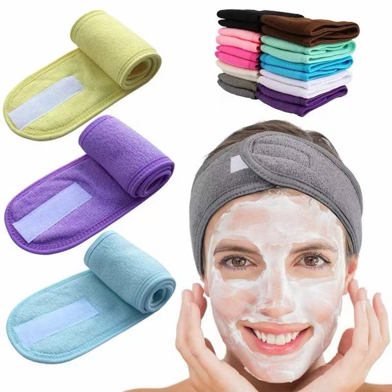 Kit 1/3/5 Faixa de Cabelo Spa Ajustável Macia para Maquiagem Limpeza Facial Skin Care