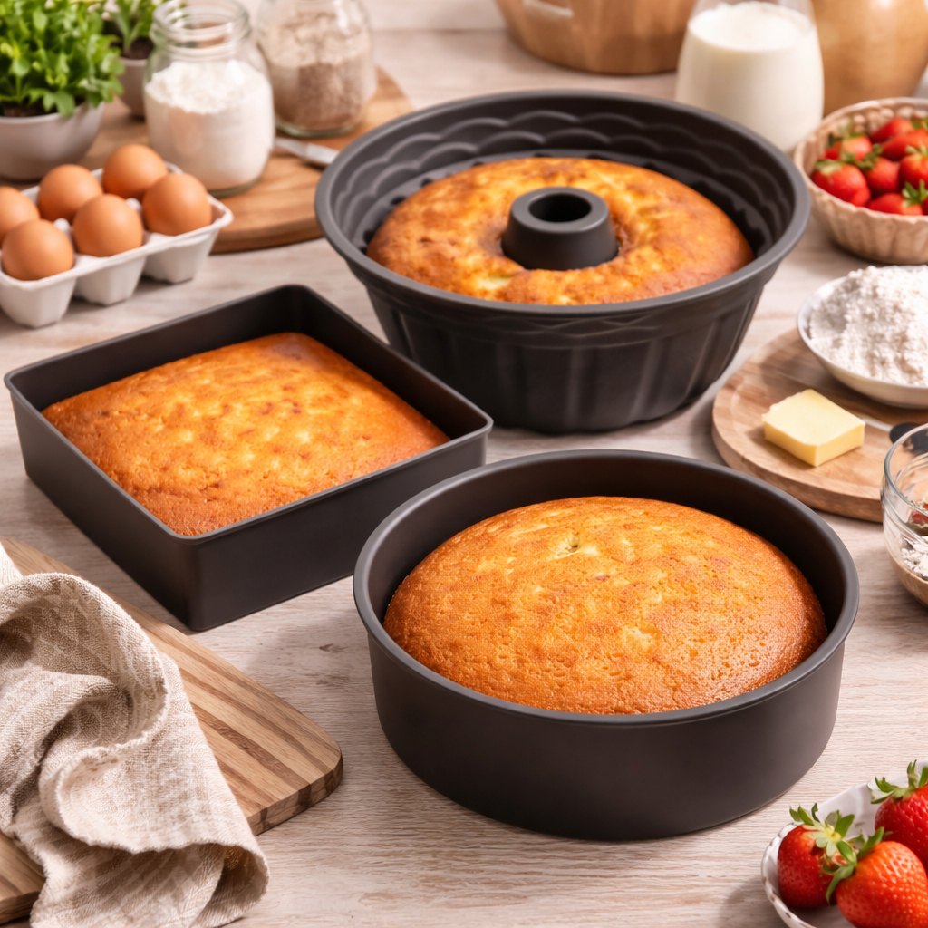 Kit 3 Formas de Silicone para Air Fryer Forno Freezer MIcroondas Assadeira ideal Bolo Pães e Doces