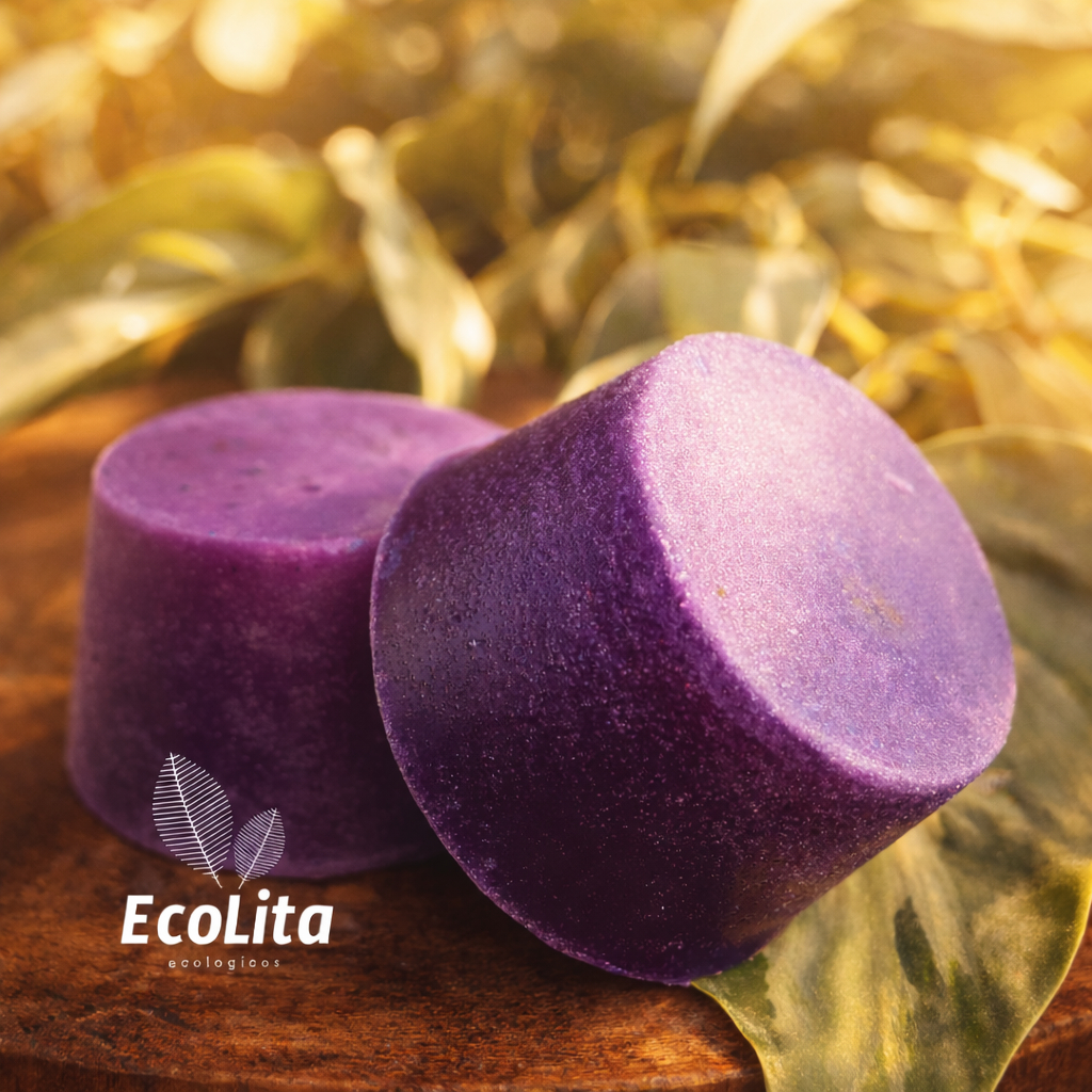 Xampu e Condicionador Sólidos Uva | Xô Ressecamento | Hidratação e Brilho | Vegano & Ecológico