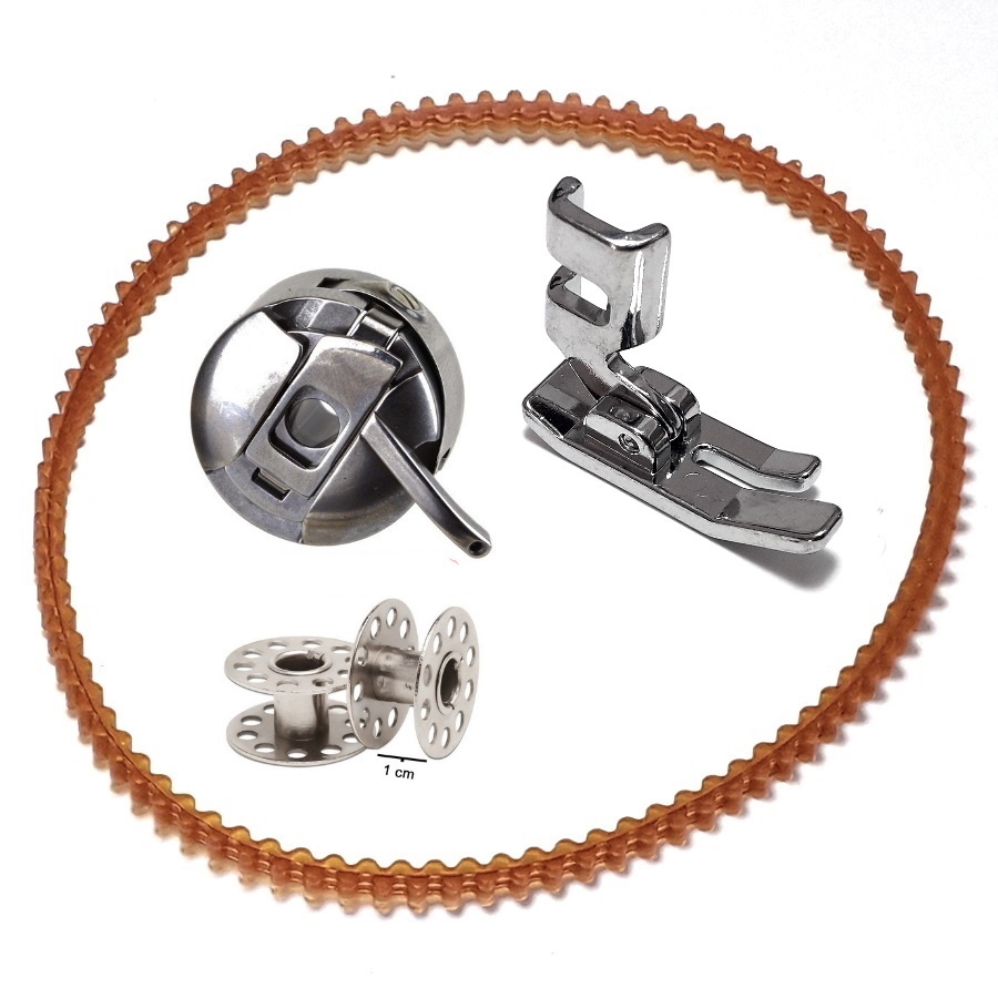 Caixa Bobina Elgin B3 Pretinha 2 Bobinas Calcador e Correia Motor