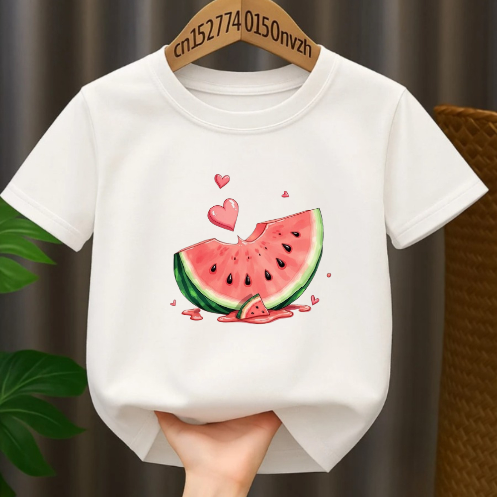 Camiseta Blusinha Infantil Juvenil Menina Melancia 100% Algodão