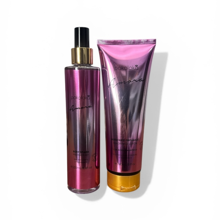 Amora - POKOLOKA - (Body Splash - Hidratante) CREME CORPORAL PERFUMADO POS BANHO VIAGEM