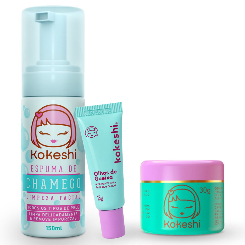 Imagem Kit Kokeshi Hidratação e Limpeza Facial Pele de Porcelana