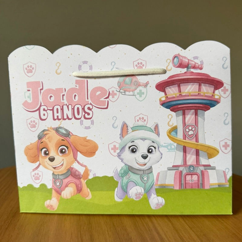 Sacolinhas Personalizadas Festa Patrulha Canina, Skye, Everest  / DESMONTADAS