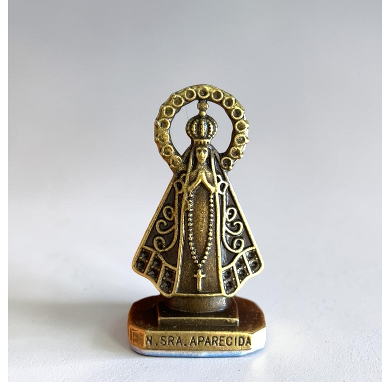 Imagem Base Dupla Face Nossa Senhora Aparecida Bronze