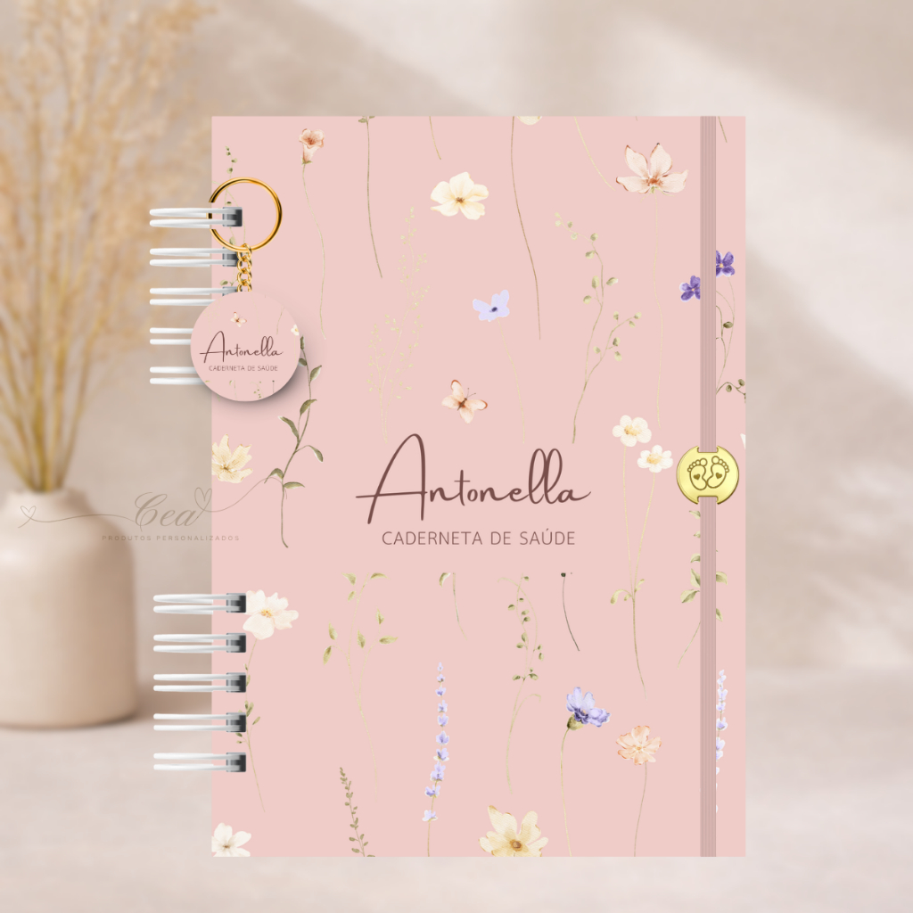 Caderneta de Vacina Personalizada Atualizada - Vários temas menina - Delicada