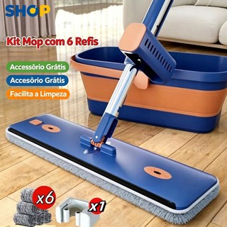 9 Kit de Limpeza Mop + balde + 6 refis de mop S10