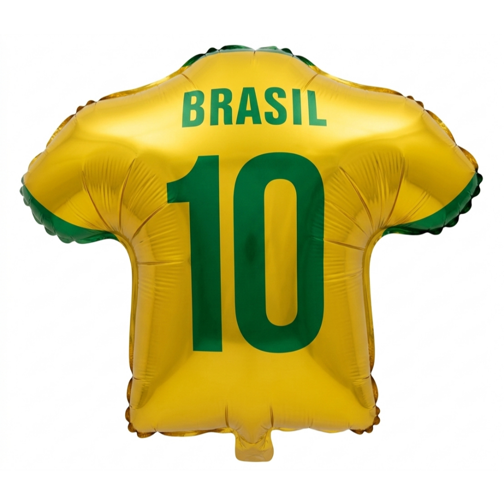 KIT BALÕES METALIZADOS CAMISA/CAMISETA DO BRASIL