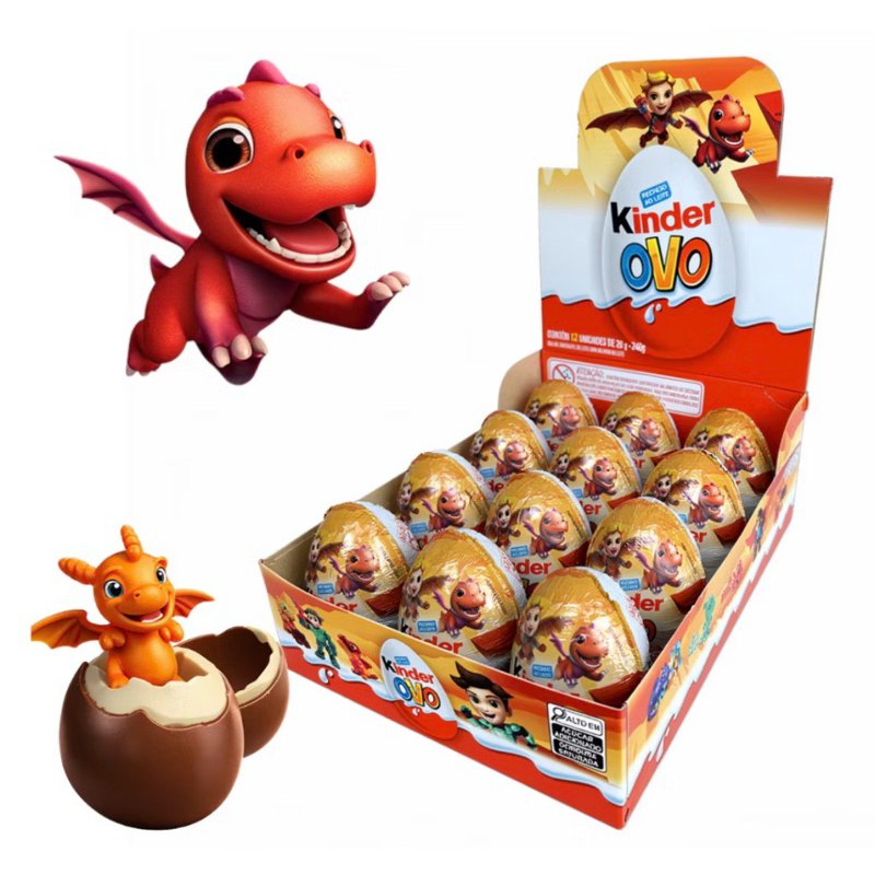 Kinder Ovo meninos 240g | Caixa com 12 Unidades Ferrero