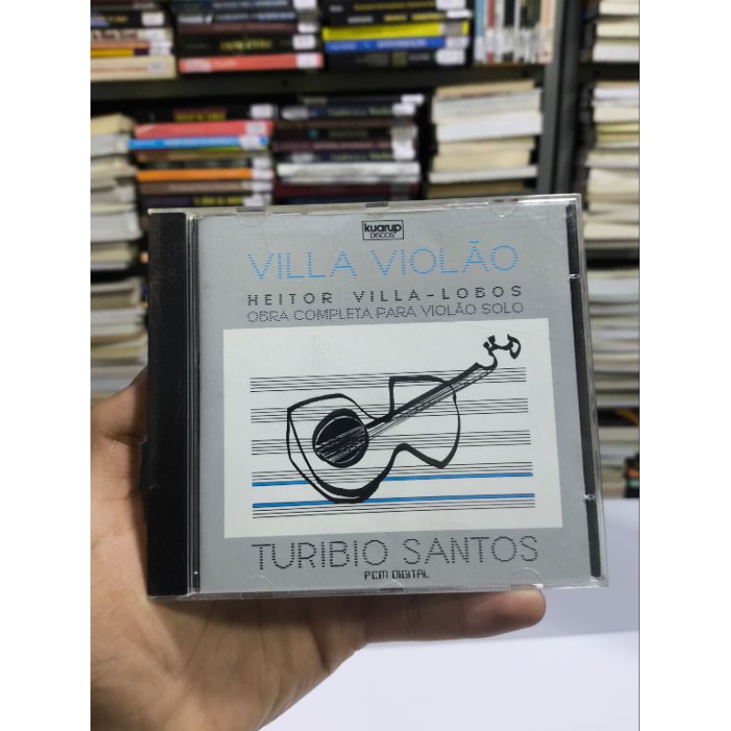 CD VILLA VIOLÃO - HEITOR VILLA LOBOS - OBRA COMPLETA PARA VIOLÃO SOLO - TURIBIO SANTOS - CD Usado conservado - REF:CD966