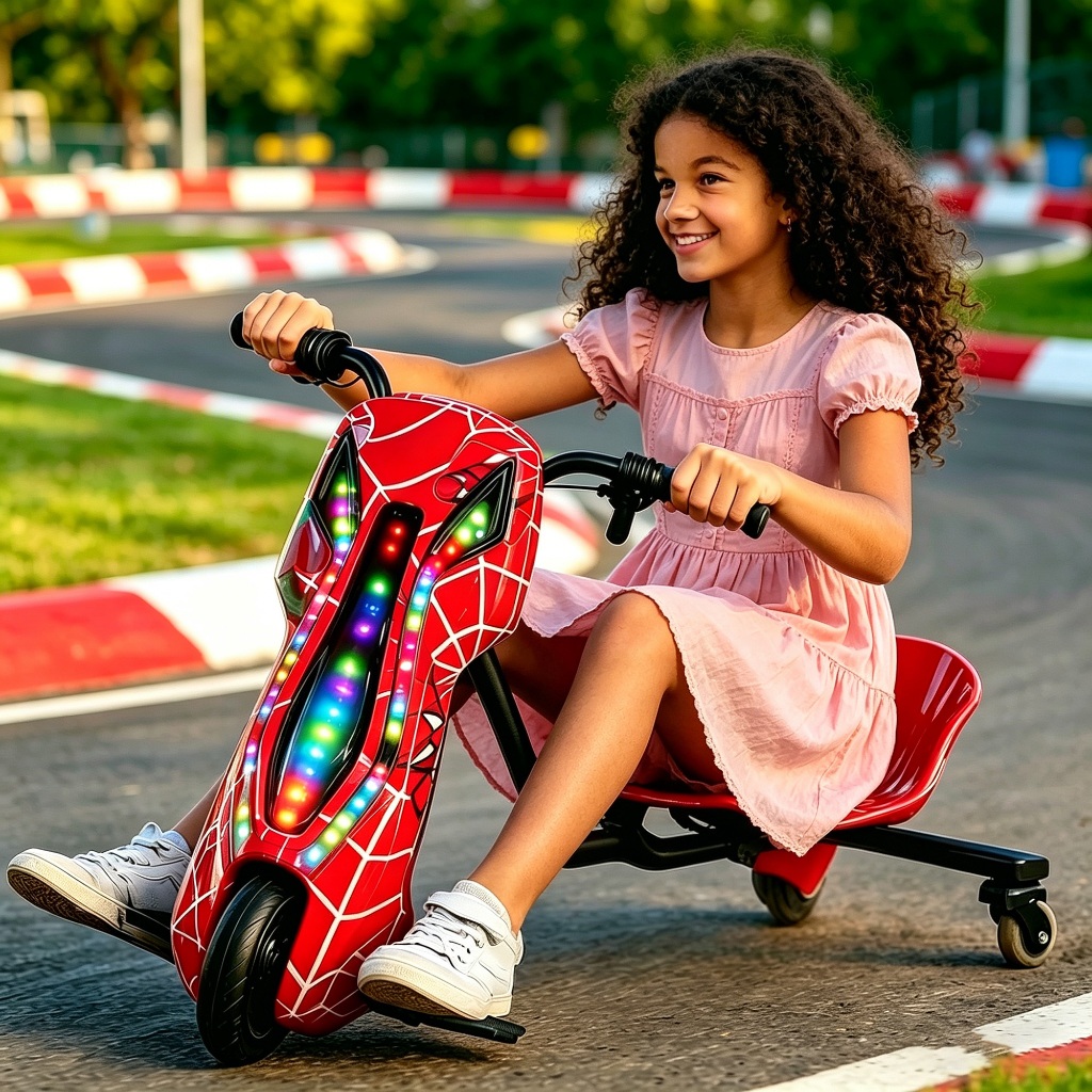 Triciclo Elétrico Infantil Drift 6.5" 350W Bluetooth LED Bateria Recarregável