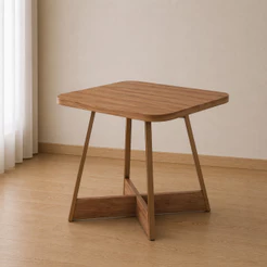 Mesa de Jantar Quadrada 90 cm Átria 1593 Carraro Nogal/Rose