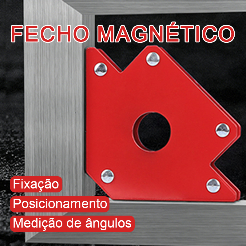 Kit 4 Esquadro Magnético Para Solda Imã 12 kg 25 LBS Ângulo 45° 90° 135° 180° — imagem 2 de 2