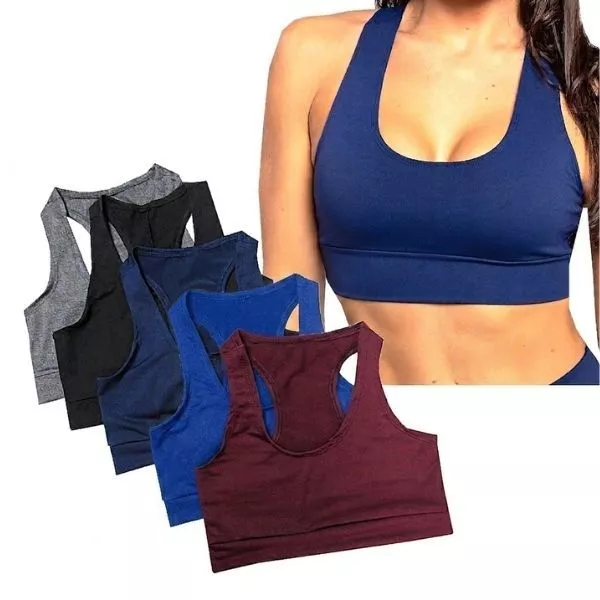 Kit 5 ou 2 Top Fitness Treino Feminino Academia Nadador Roupas Esportivas