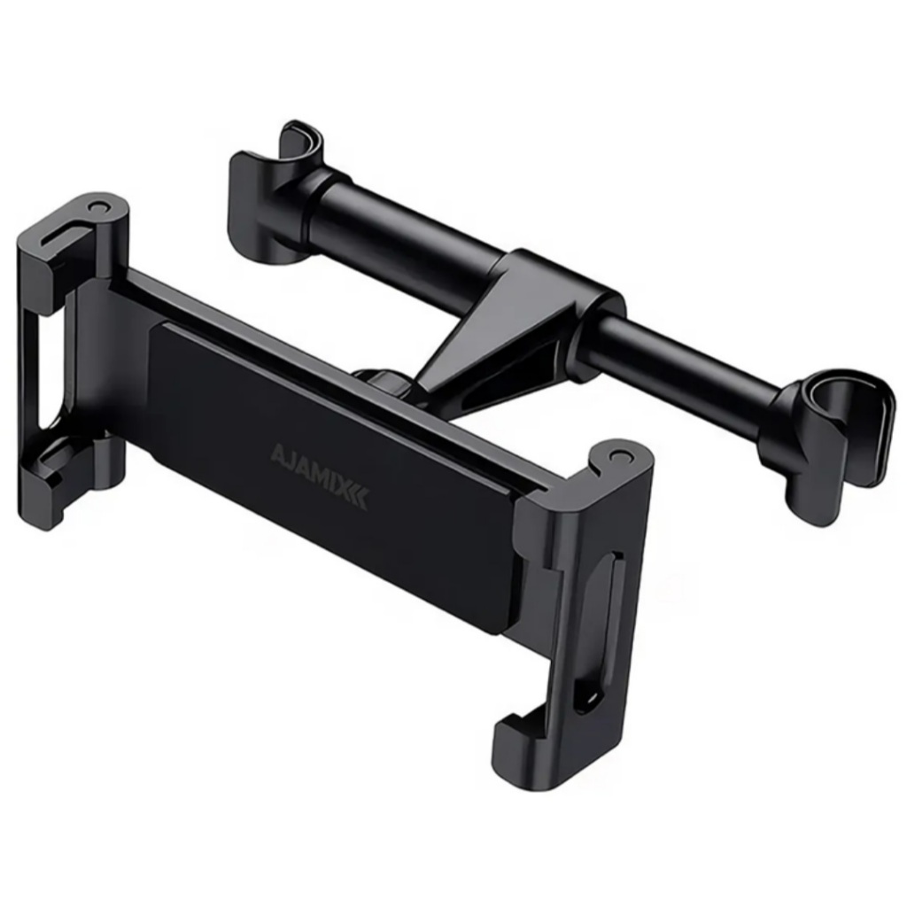 Suporte Veicular para Encosto de Cabeça AJAMIX Alumínio+ABS Ajustável 360° para Tablet e Smartphone
