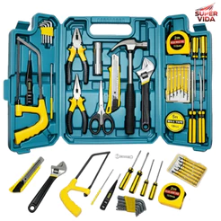 Kit Jogo De Ferramentas 27 Peças Com Maleta Chaves Allen Alicate Martelo Completos