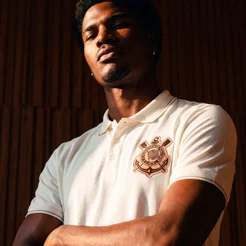 Camisa Polo Retrô Corinthians Off White Masculina Oficial