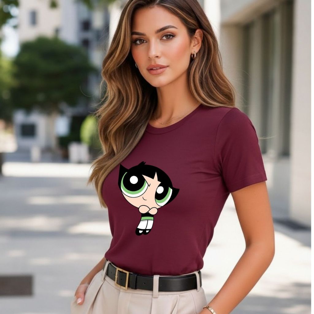 Blusa feminina estampa super poderosas docinho camiseta t-shirt