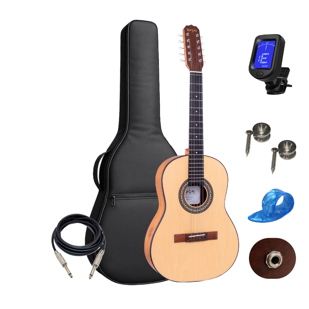 Viola Caipira Classica Rozini Rv155 Eletrica Imbuia + Capa