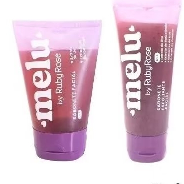 Kit 2 unidades sabonete facial melu e esfoliante Ruby Rose