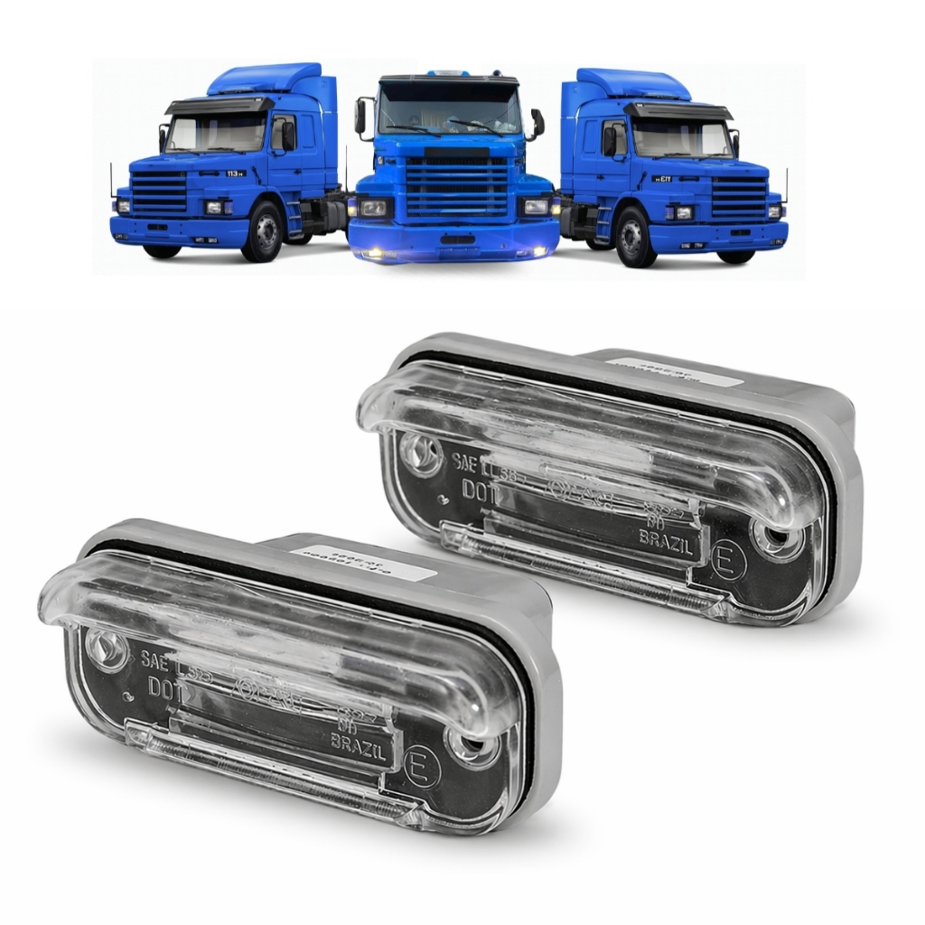 Par Lanterna Lateral Estribo Para Caminhão Scania 112 113