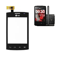 Peça Tela Vidro Touch compatível com Celular LG L1 E410 / E415 - Preto
