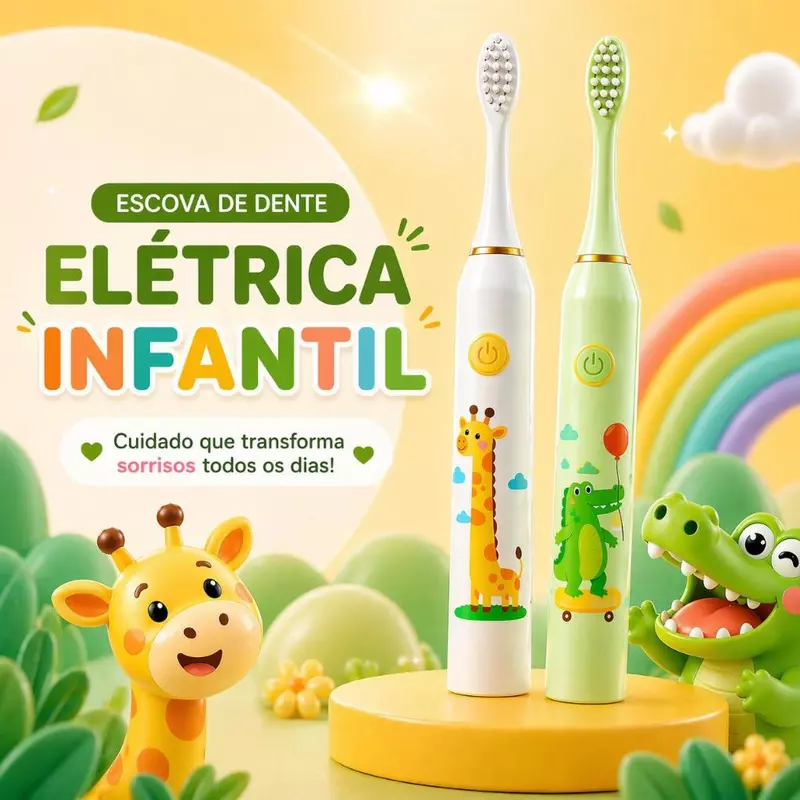 Escova Elétrica Infantil: R$ 18,50! 🪥
