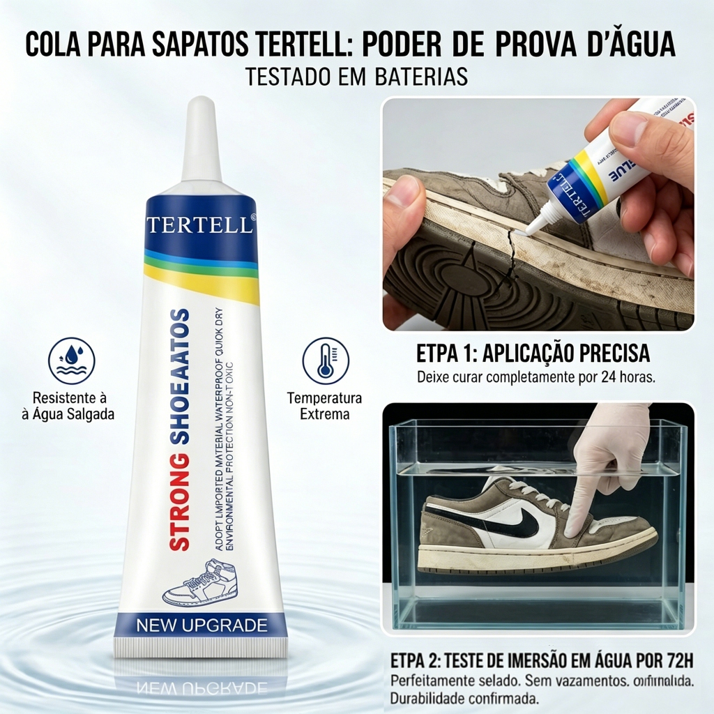 Cola para reparo de calçados, cola profissional resistente para solas de tênis e calçados esportivos, cola para sapato