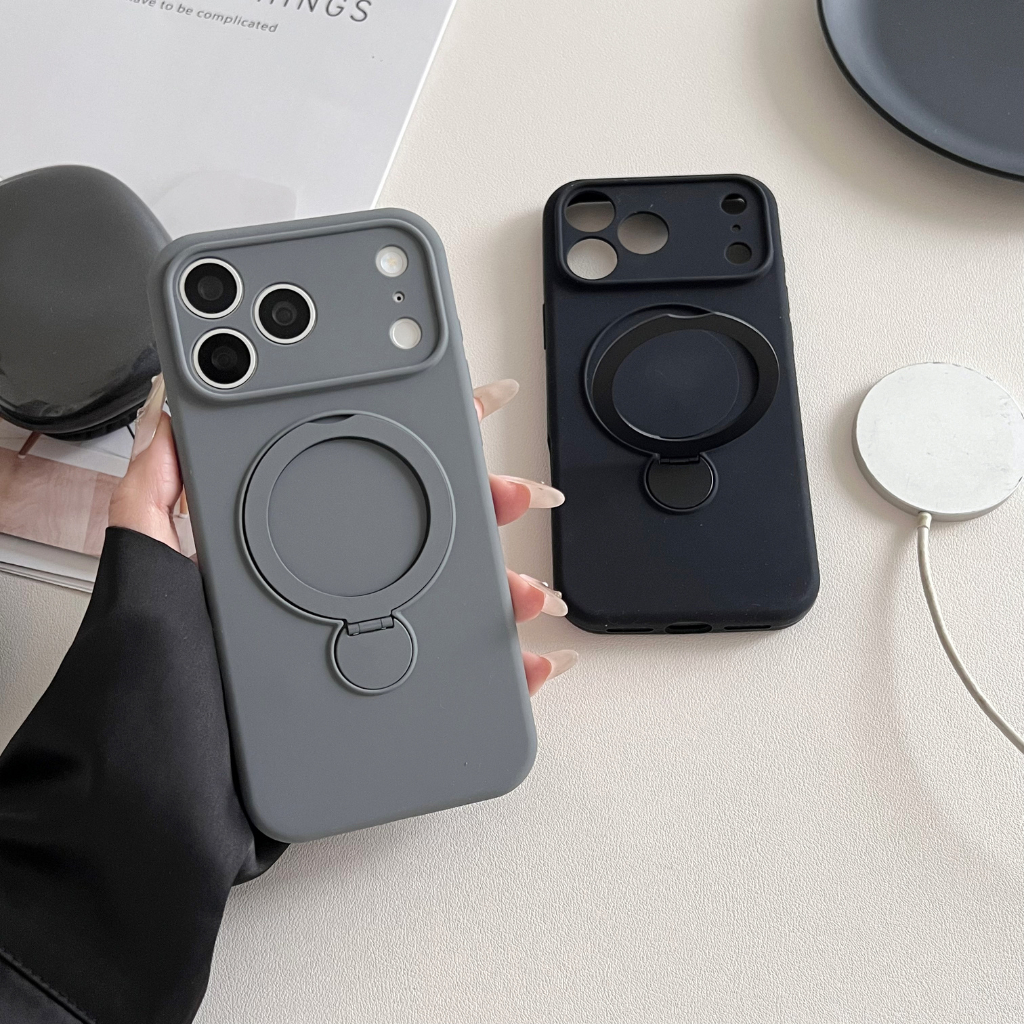 Capa Capinha Silicone Líquido Suporte Indução Magnético Magsafe iPhone 17 16 15 14 13 PRO MAX PLUS