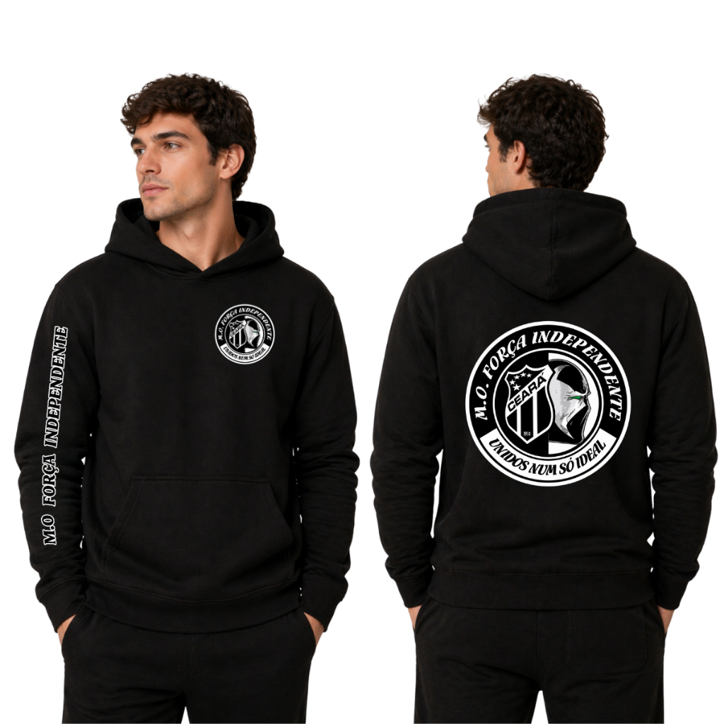 Moletom Torcida Força Independente Ceará Algodão Streetwear Esporte Com Capuz Adulto Unissex