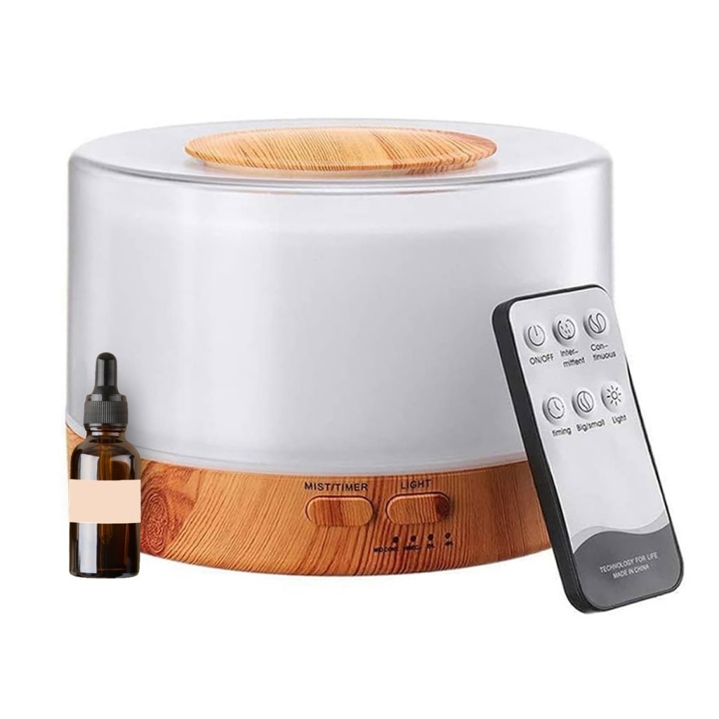 Difusor Aromatizador Umidificador De 500ml + Essência Brinde Ultrassônico Led Colorido Aromaterapia Relaxante Silencioso
