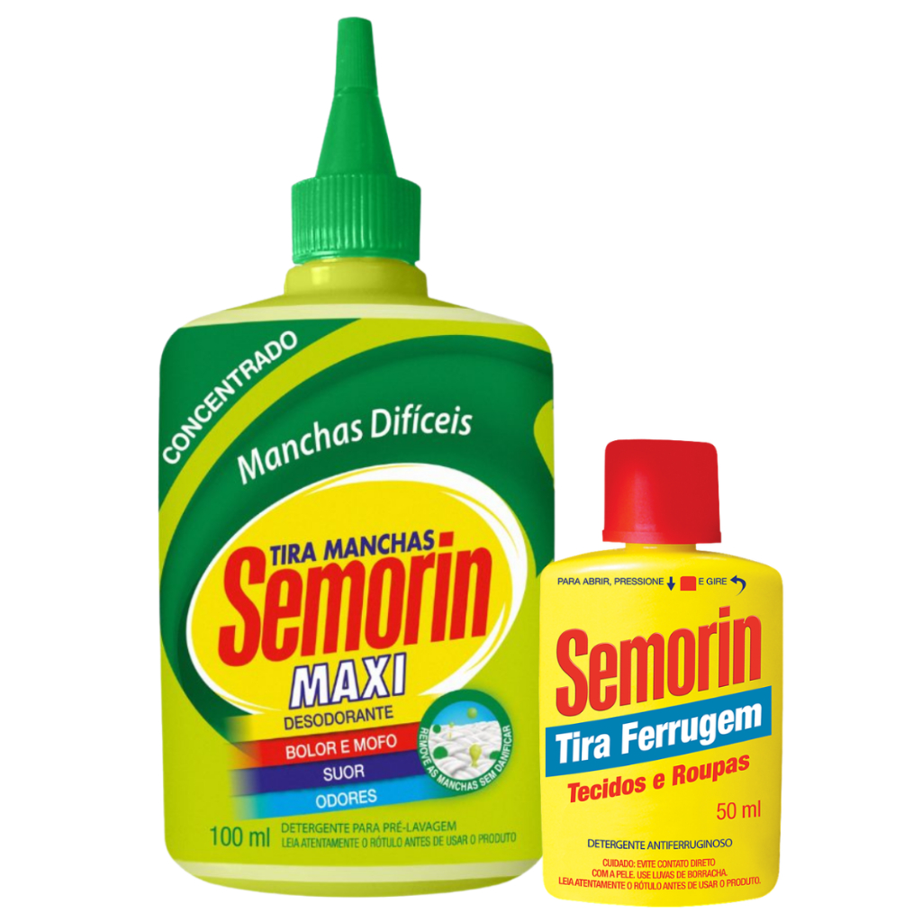 Tira Manchas Maxi Bolor e Mofo 100ml + Tira Ferrugem Semorin 50ml