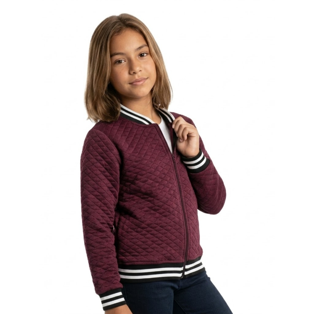Jaqueta de Frio Estilo Bomber Infantil Juvenil Menina ou Menino Metalasse - Casaco / Blusa Inverno