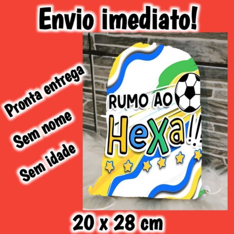 Mochilinha Temática Copa do Mundo Brasil Bolsa pra Doces 20 x 28 cm
