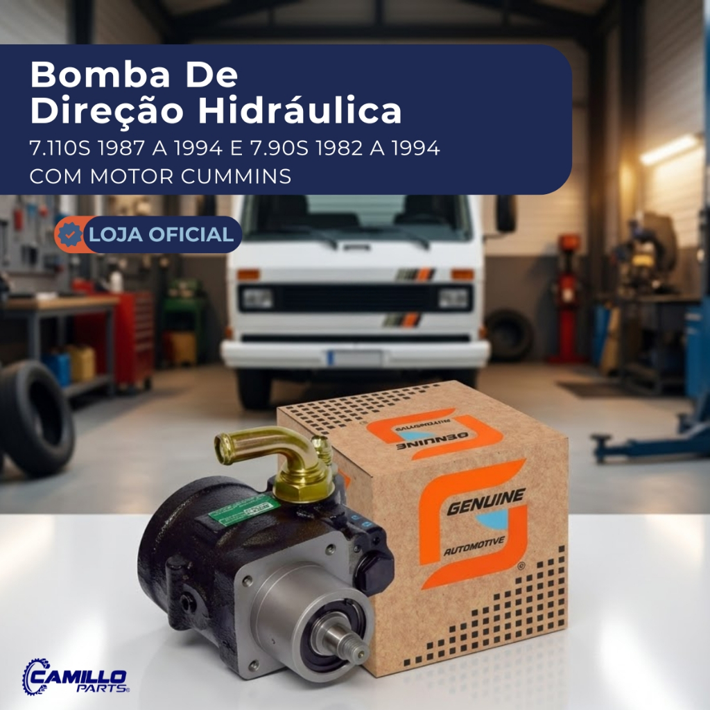 Bomba Direção Hidráulica Volkswagen 7.110S 7.90S 1982 a 1994 Motor Cummins