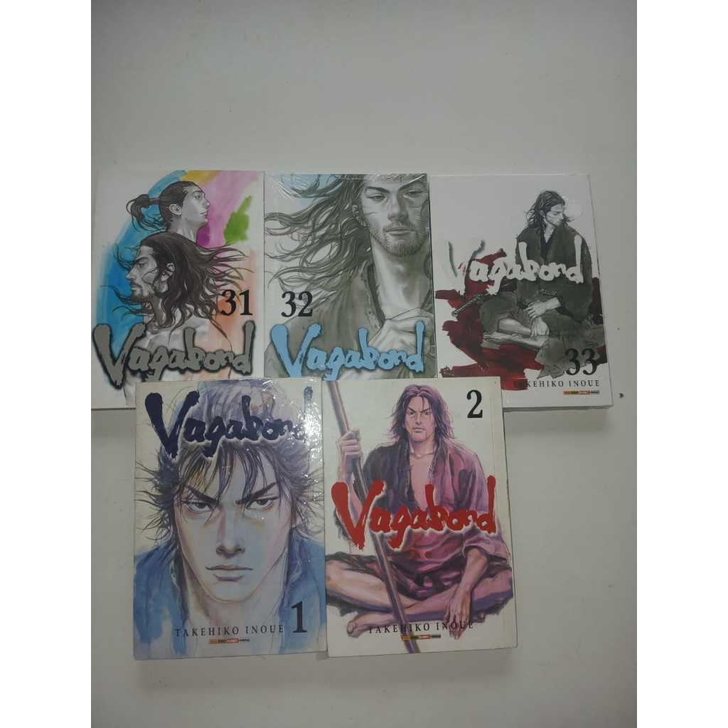 MANGÁ VAGABOND - COMPLETE A SUA COLEÇÃO - NÚMEROS 1 , 2 , 31 , 32 e 33  DE VAGABOND